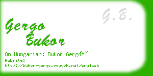 gergo bukor business card